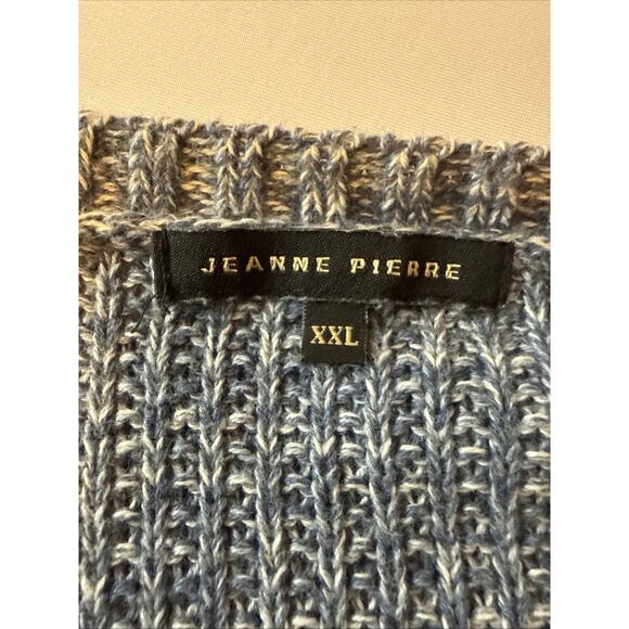 Jeanne Pierre Women’s XXL Boho Cable Knit Waffle Tunic Sweater Coastal Chic - Picture 5 of 10